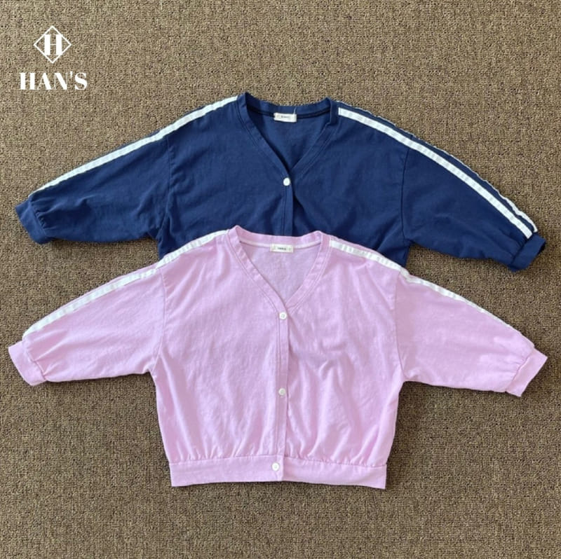 Han's - Korean Children Fashion - #kidsstore - Two Line Point Cardigan
