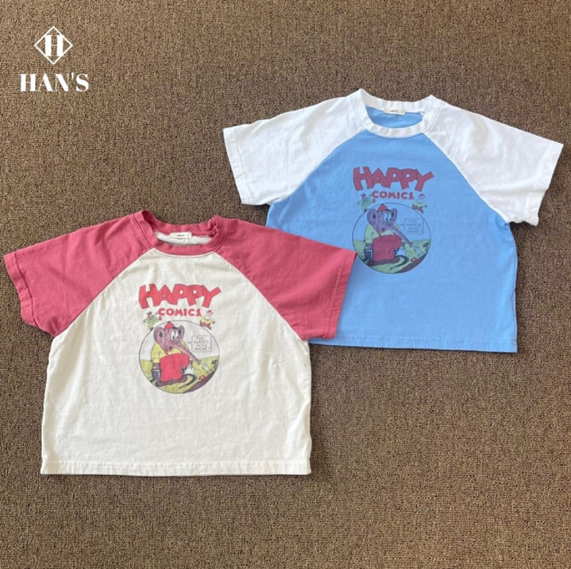 Han's - Korean Children Fashion - #kidzfashiontrend - Color Raglan Tee
