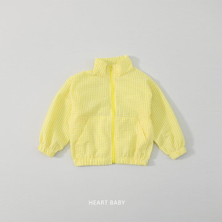 Heart Baby - Korean Children Fashion - #kidzfashiontrend - Jijimi Check Windbreaker Jumper - 8