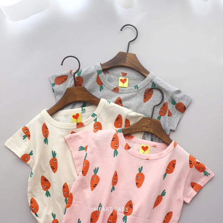 Heart Baby - Korean Children Fashion - #minifashionista - Carrot Short Sleeve Body Suit - 3