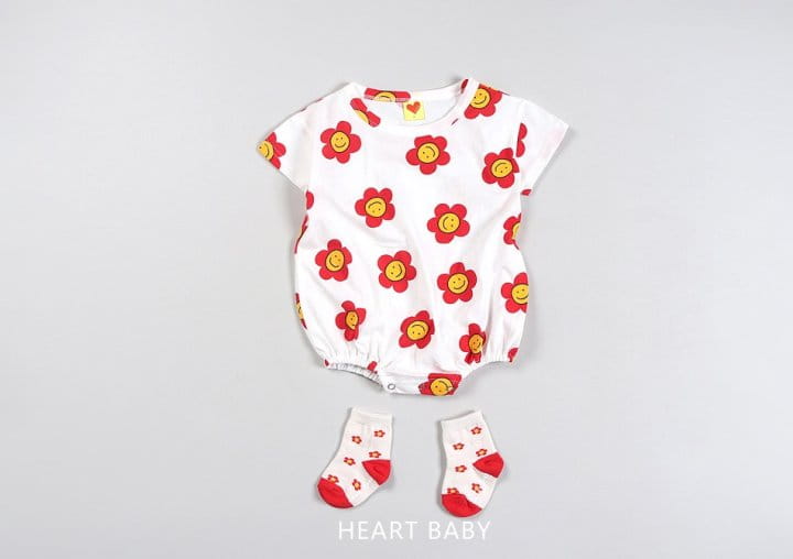 Heart Baby - Korean Children Fashion - #todddlerfashion - Daisy Short Sleeve Body Suit - 3