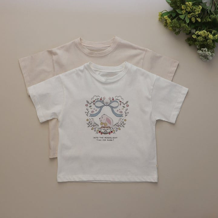 Here I Am - Korean Children Fashion - #childofig - Fleur Bunny Tee With Mom - 9