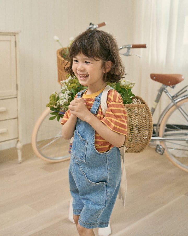 Here I Am - Korean Children Fashion - #discoveringself - Soft Span Denim Overalls  - 10