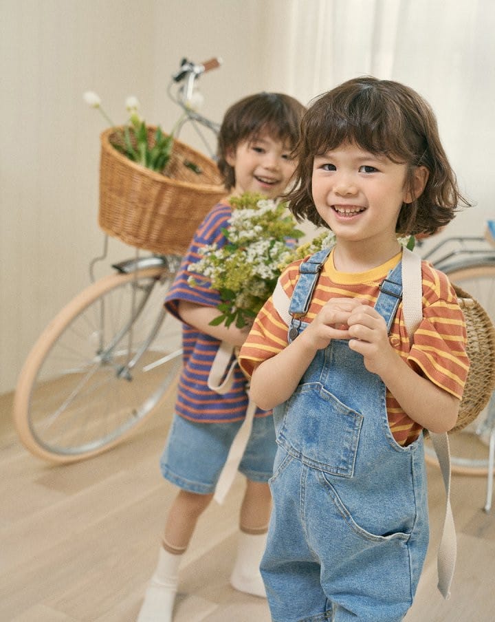 Here I Am - Korean Children Fashion - #fashionkids - Soft Span Denim Overalls  - 11