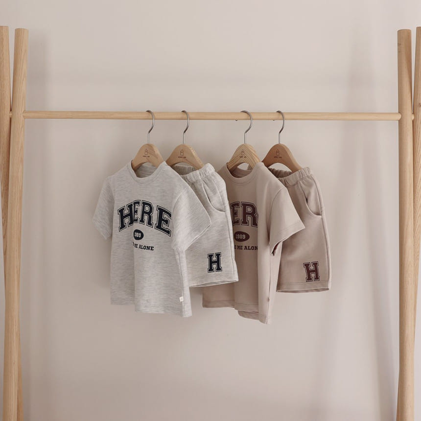 Here I Am - Korean Children Fashion - #fashionkids - Here Daily Top Bottom Set - 11