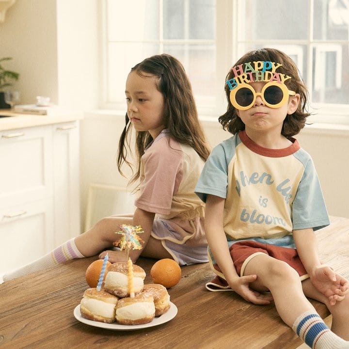 Here I Am - Korean Children Fashion - #kidsshorts - Triple Top Bottom Set - 4