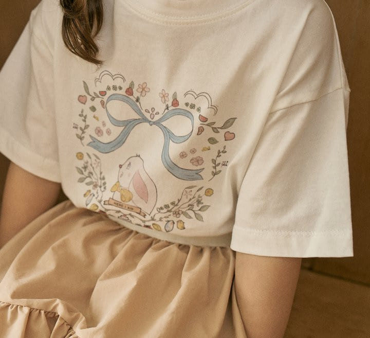 Here I Am - Korean Children Fashion - #prettylittlegirls - Fleur Bunny Tee With Mom - 7