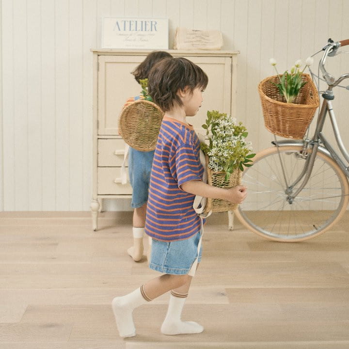 Here I Am - Korean Children Fashion - #stylishchildhood - Soft Span C Denim Shorts - 5
