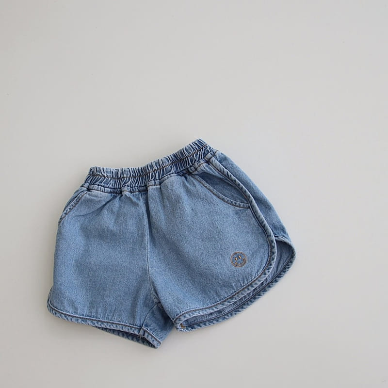 J-Room - Korean Children Fashion - #kidsshorts - Piping Embroidery Denim Pants - 3