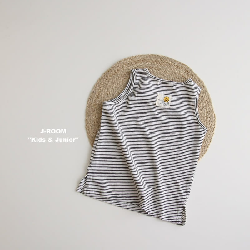 J-Room - Korean Children Fashion - #kidzfashiontrend - Label Layered Sleeveless Tee - 8