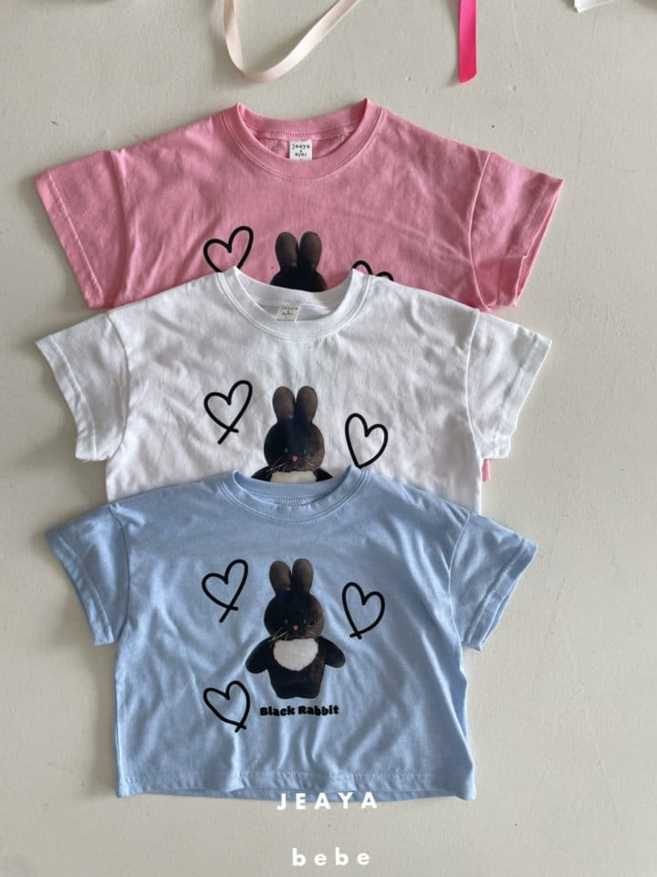 Jeaya & Mymi - Korean Baby Fashion - #babyoutfit - Black Rabbit Tee - 2