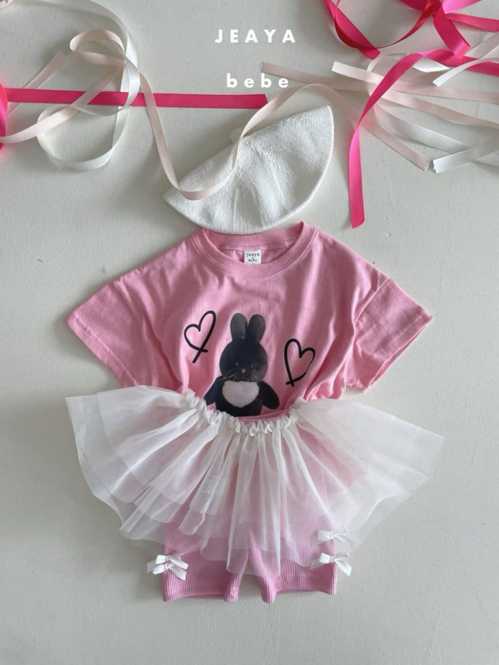 Jeaya & Mymi - Korean Baby Fashion - #babyoutfit - Black Rabbit Tee - 4