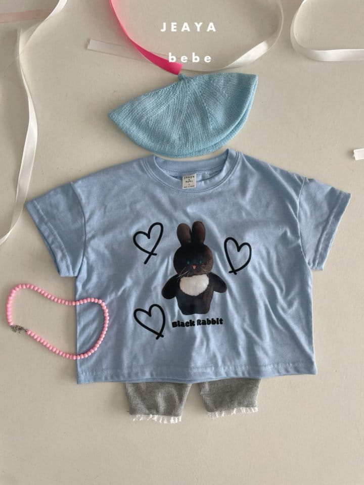 Jeaya & Mymi - Korean Baby Fashion - #onlinebabyshop - Black Rabbit Tee - 6