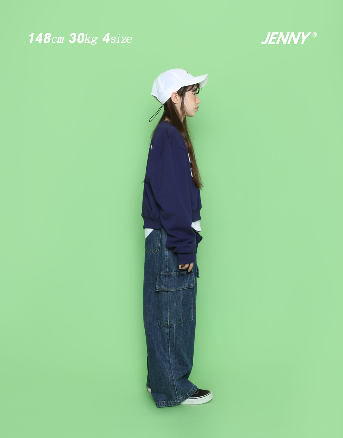 Jenny Basic - Korean Children Fashion - #magicofchildhood - 2402 Denim Cargo Pants - 8