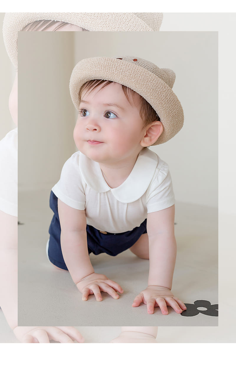Kids Clara - Korean Baby Fashion - #babyboutique - Baro Round Collar Tee  - 7