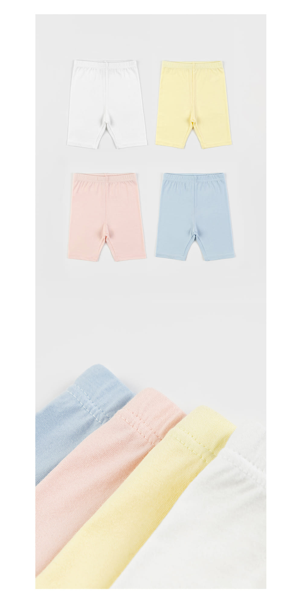 Kids Clara - Korean Baby Fashion - #babyfever - Pure Basic Baby Half Leggings - 8