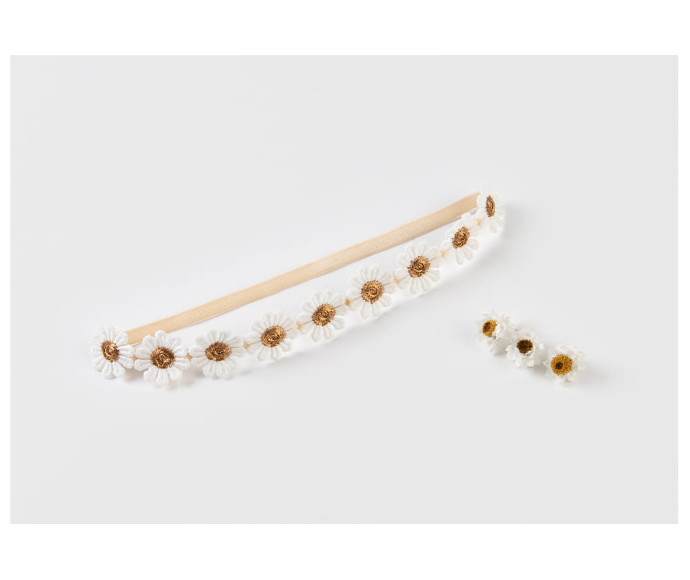 Kids Clara - Korean Baby Fashion - #babyfashion - Flower Liver Baby Hair Band (5ea 1set) - 4