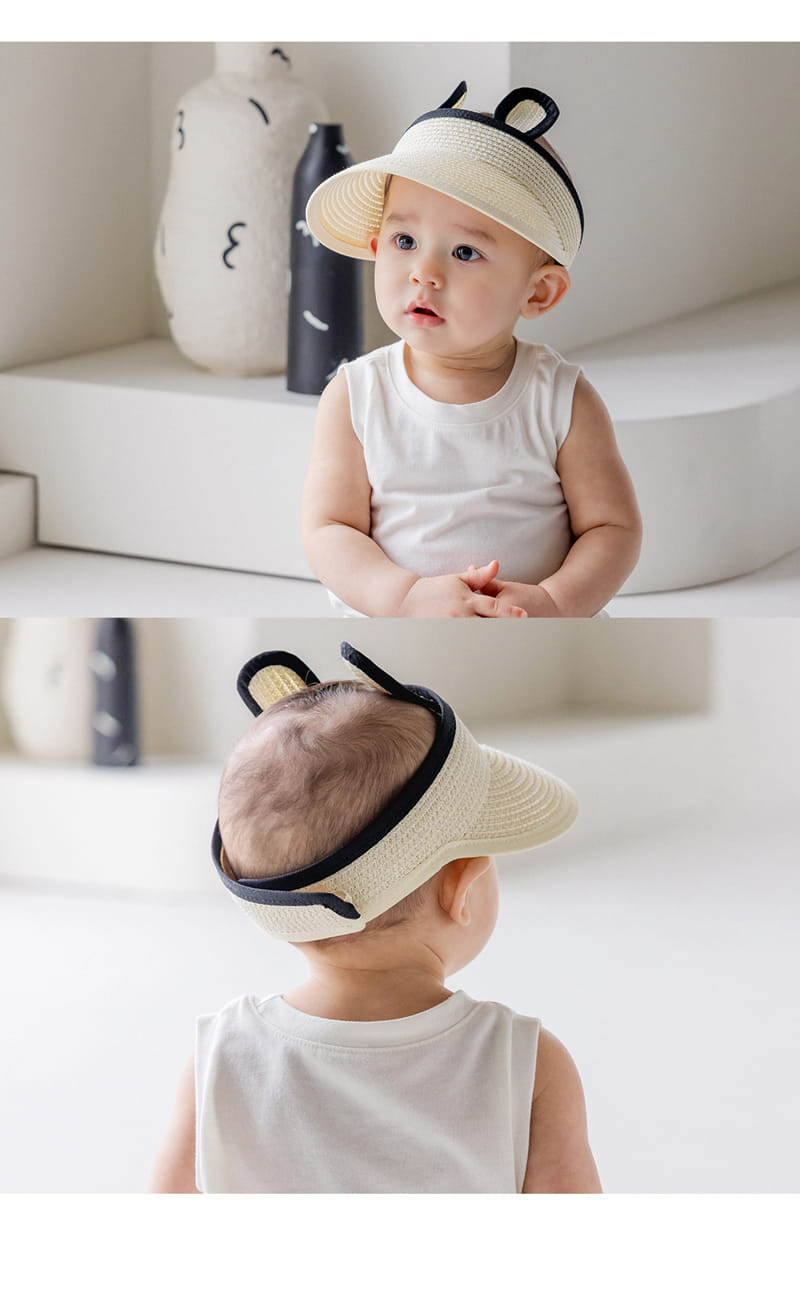 Kids Clara - Korean Baby Fashion - #babygirlfashion - Cookies Rabbit Baby Straw Sun Cap - 6