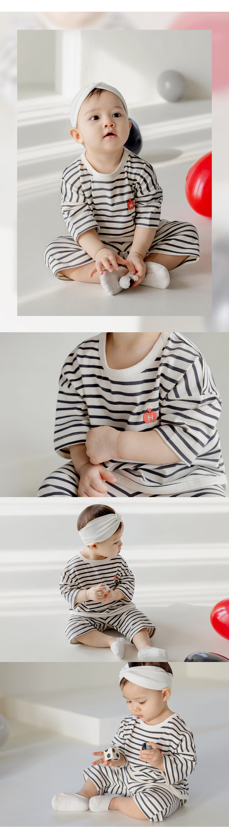 Kids Clara - Korean Baby Fashion - #babylifestyle - Ludden Baby Top Bottom Set - 5