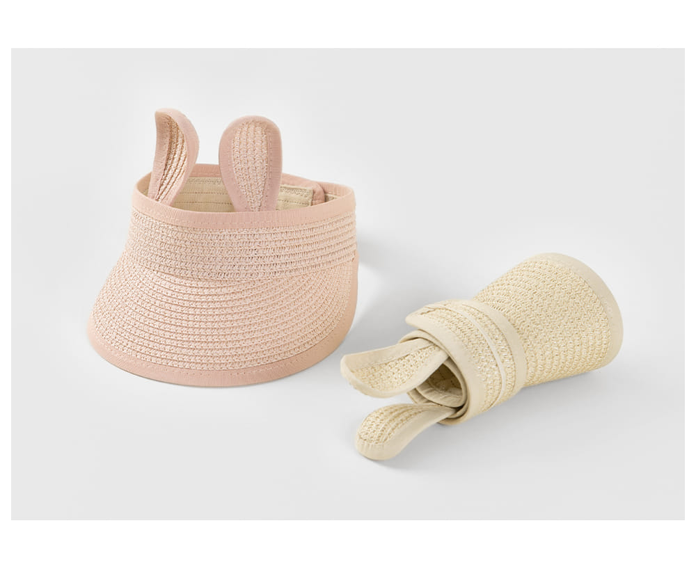 Kids Clara - Korean Baby Fashion - #babyoutfit - Rabbit Straw Baby Sun Cap - 5