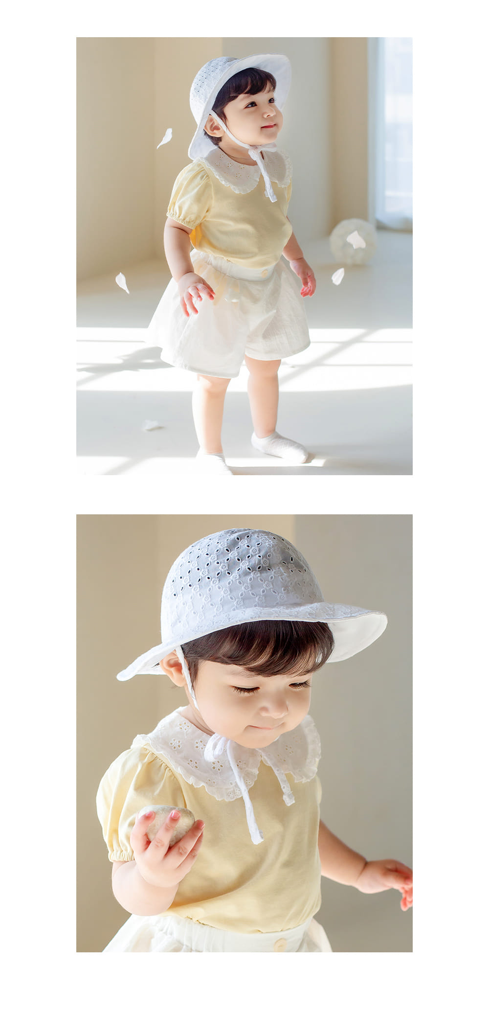Kids Clara - Korean Baby Fashion - #babywear - Miru Eyelet Baby Sun Hat - 7