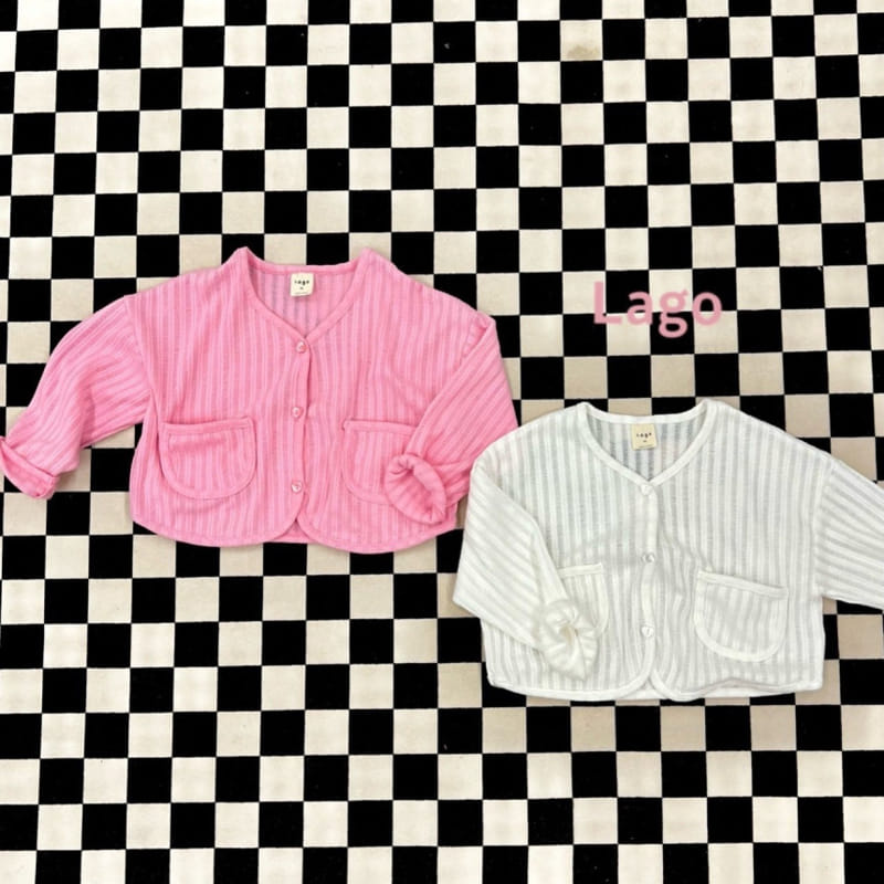 Lago - Korean Children Fashion - #Kfashion4kids - Eyelet Cardigan