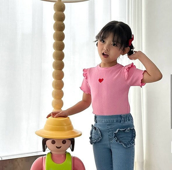 Lago - Korean Children Fashion - #Kfashion4kids - Reach Heart Wing Tee - 11