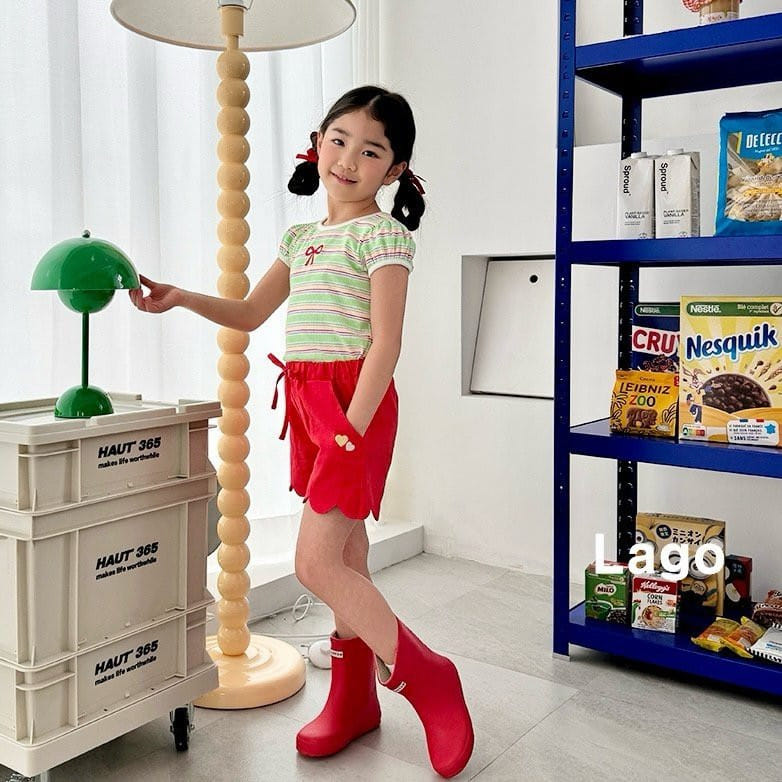 Lago - Korean Children Fashion - #childrensboutique - Love Wave Pants - 2
