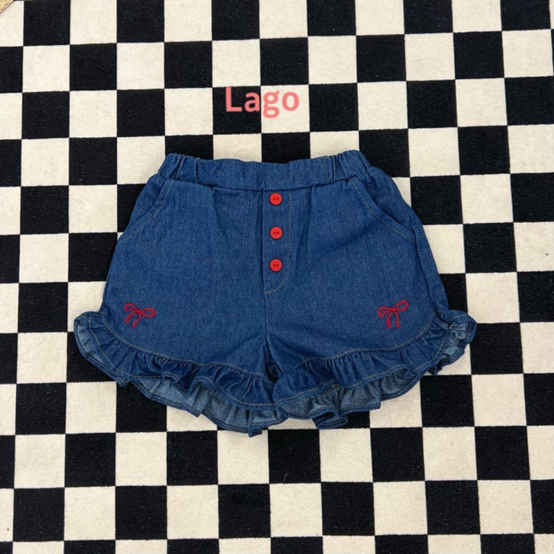 Lago - Korean Children Fashion - #childrensboutique - Juju Frill Denim Pants