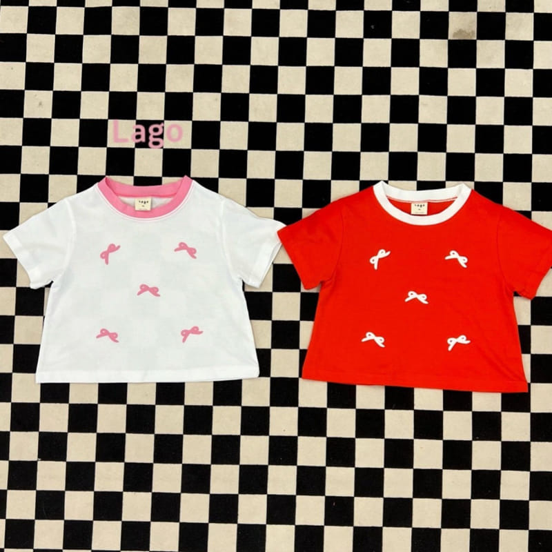 Lago - Korean Children Fashion - #kidsstore - Bolock Ribbon Tee