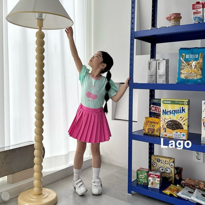 Lago - Korean Children Fashion - #todddlerfashion - Cherry Ribbon Tee - 5
