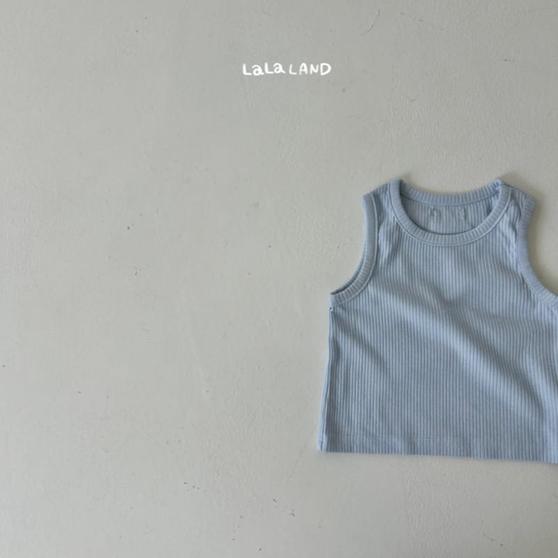 Lalaland - Korean Baby Fashion - #smilingbaby - Bebe High Rib Sleeveless Tee - 4