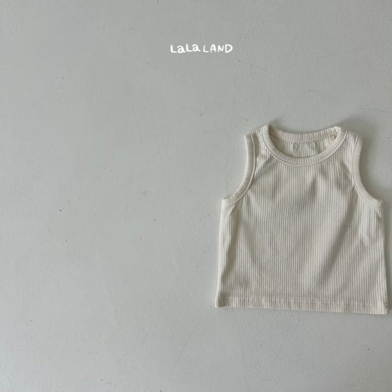 Lalaland - Korean Baby Fashion - #babyfashion - Bebe High Rib Sleeveless Tee - 7
