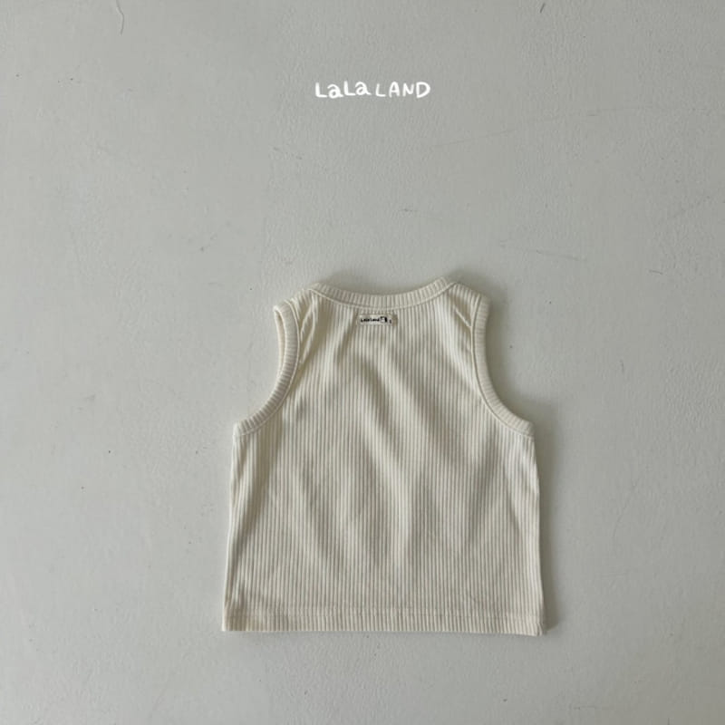 Lalaland - Korean Baby Fashion - #babyfever - Bebe High Rib Sleeveless Tee - 8