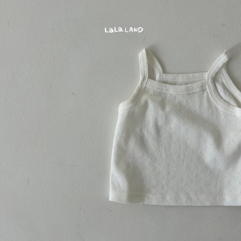 Lalaland - Korean Baby Fashion - #babygirlfashion - Bebe Eyelet Sleeveless Tee - 8