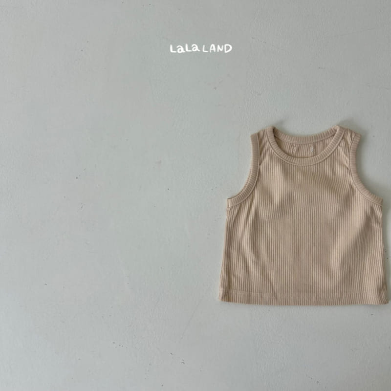 Lalaland - Korean Baby Fashion - #babylifestyle - Bebe High Rib Sleeveless Tee - 10