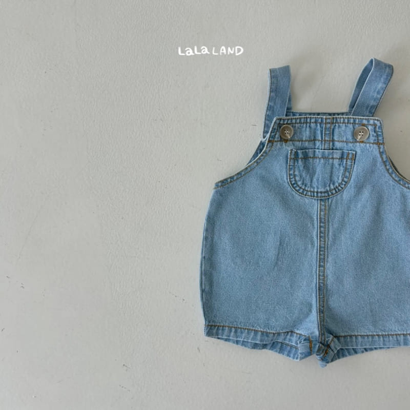 Lalaland - Korean Baby Fashion - #babyoutfit - Bebe Denim Dungarees - 2