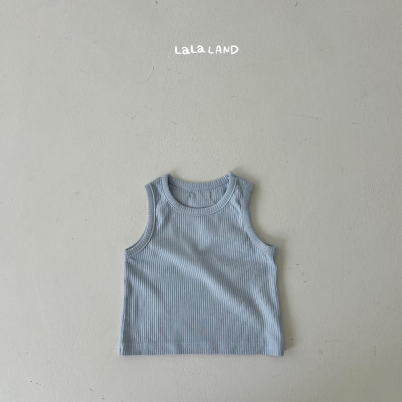 Lalaland - Korean Baby Fashion - #smilingbaby - Bebe High Rib Sleeveless Tee - 3