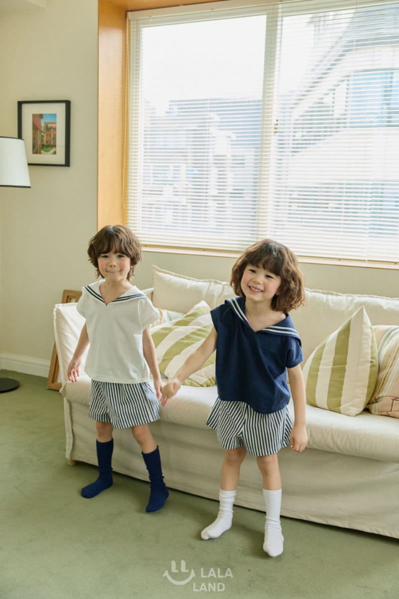 Lalaland - Korean Children Fashion - #childofig - Marine Collar Tee - 4