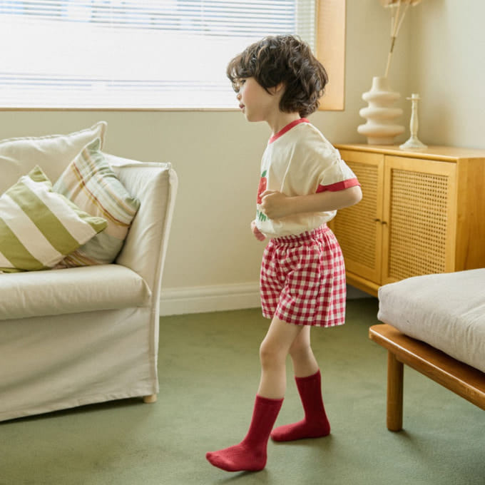 Lalaland - Korean Children Fashion - #discoveringself - Check Shorts
