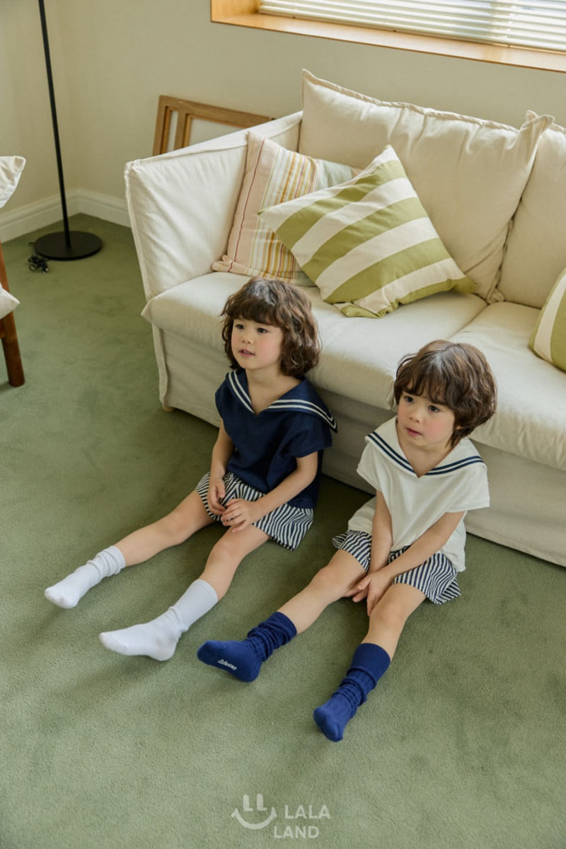 Lalaland - Korean Children Fashion - #fashionkids - Marine Collar Tee - 8