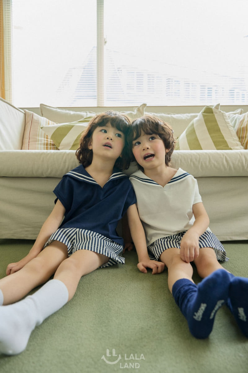Lalaland - Korean Children Fashion - #kidsshorts - Marine Collar Tee - 9
