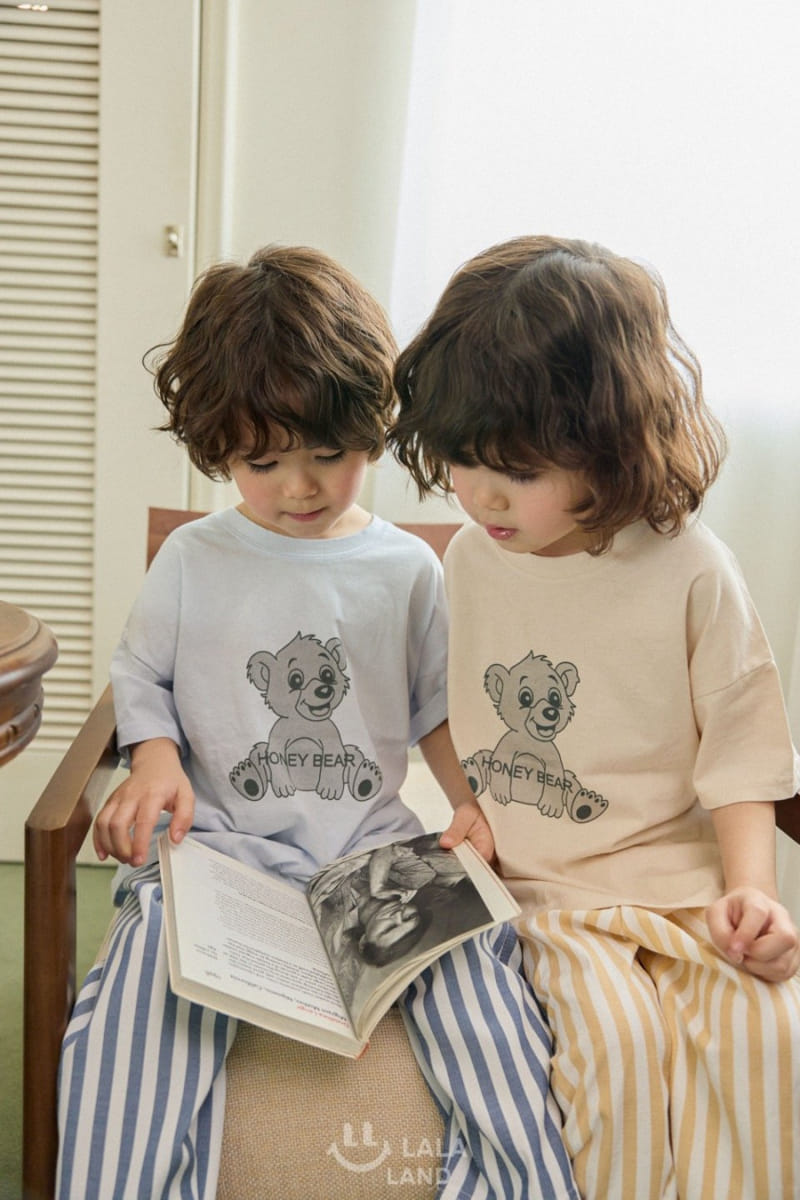 Lalaland - Korean Children Fashion - #littlefashionista - Honey Bear Tee - 3