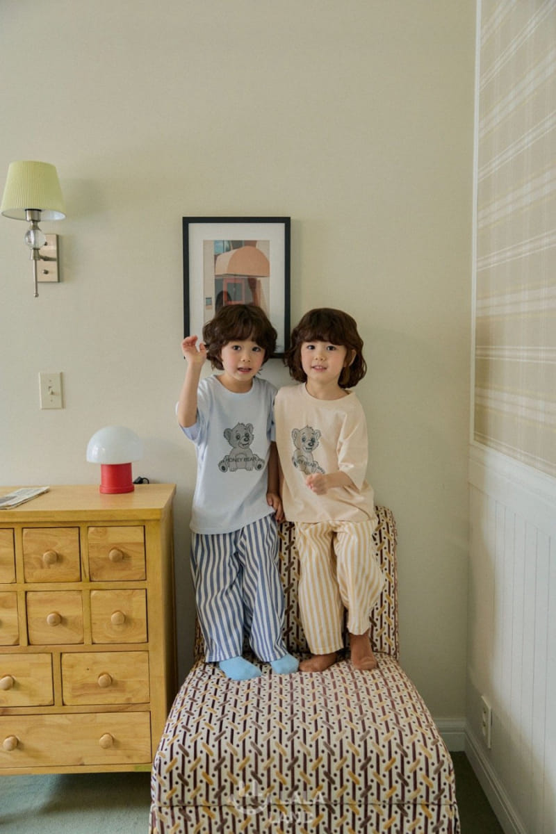 Lalaland - Korean Children Fashion - #minifashionista - Honey Bear Tee - 5