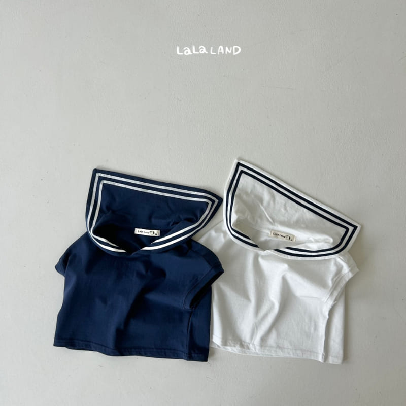 Lalaland - Korean Children Fashion - #prettylittlegirls - Marine Collar Tee - 2