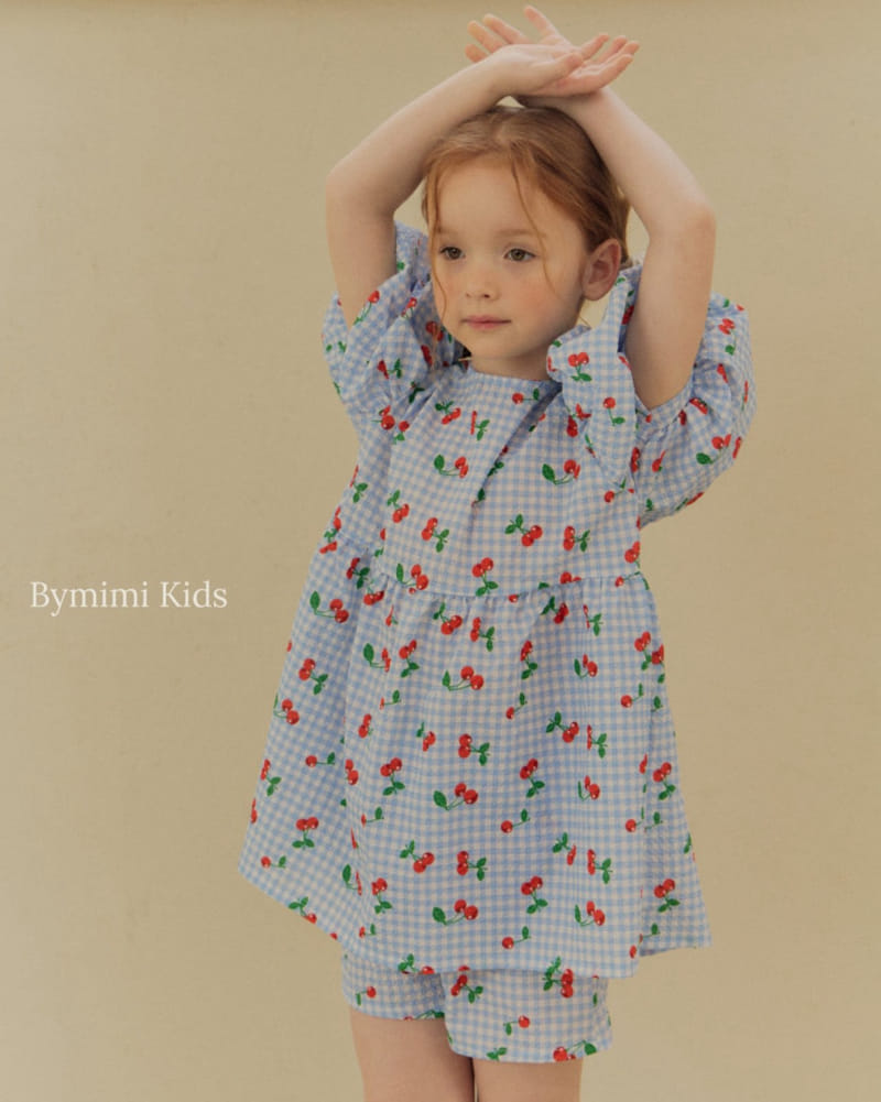 Le Bev - Korean Children Fashion - #childofig - Cherry Check Top Bottom Set - 8