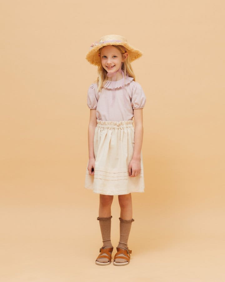 Le Bev - Korean Children Fashion - #childofig - Pleats Collar Tee - 11