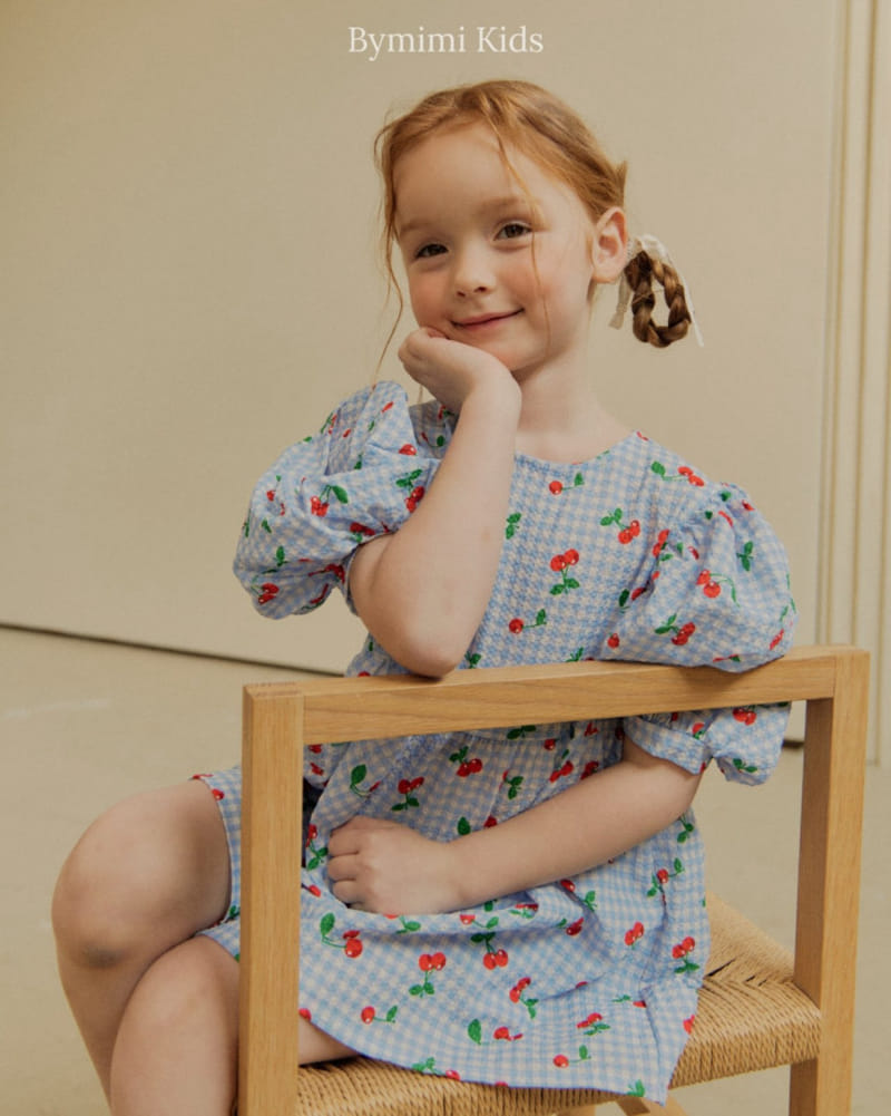 Le Bev - Korean Children Fashion - #designkidswear - Cherry Check Top Bottom Set - 10
