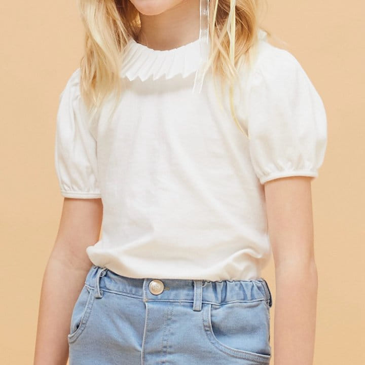 Le Bev - Korean Children Fashion - #fashionkids - Pleats Collar Tee