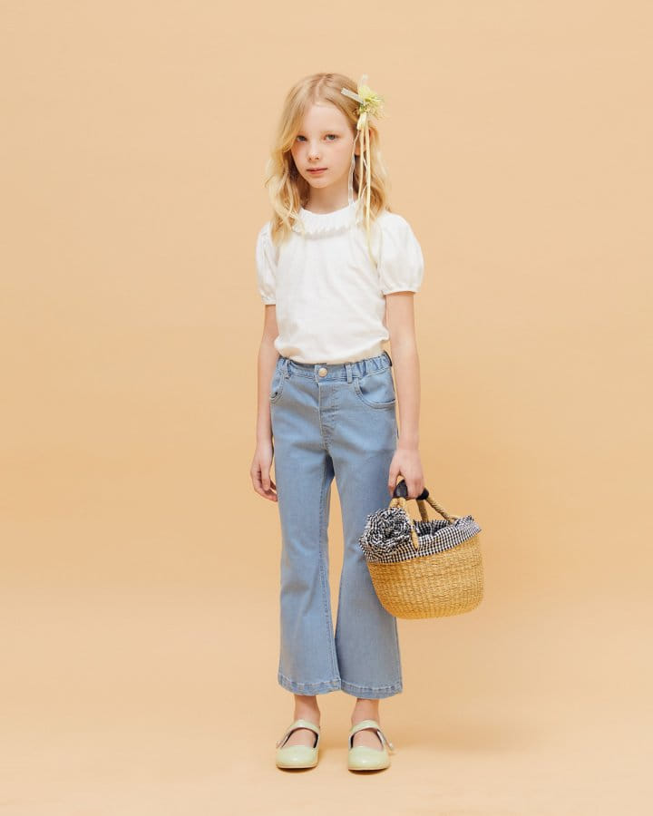 Le Bev - Korean Children Fashion - #kidzfashiontrend - Span Denim Boots Cut Pants - 2